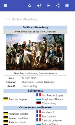 Battles of napoleonic wars android App screenshot 13